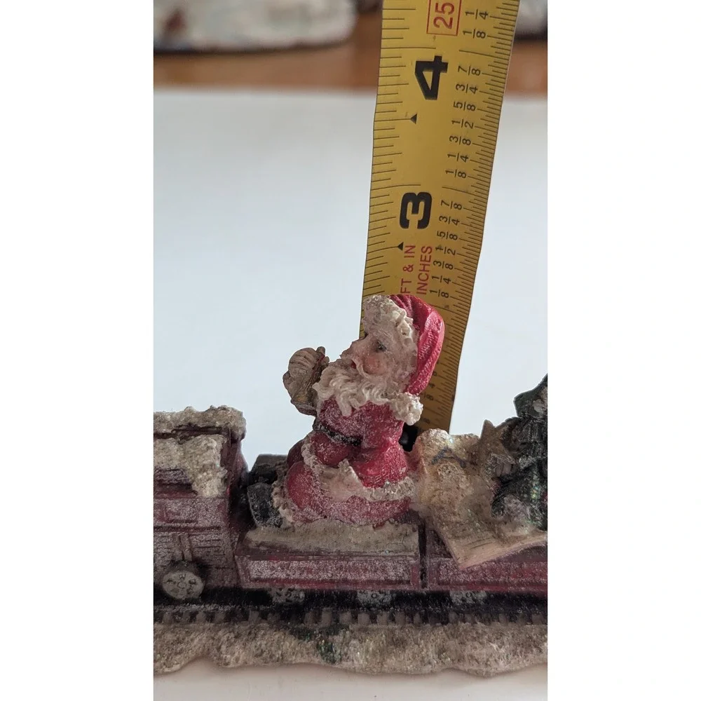 Vintage K's Collection Santa Claus Christmas Train Figurine Holiday Decor 6in